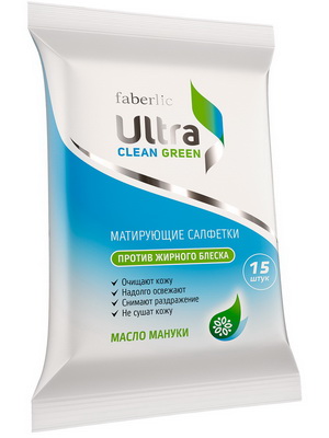 Матирующие салфетки серии «Ultra Clean Ultra Green»