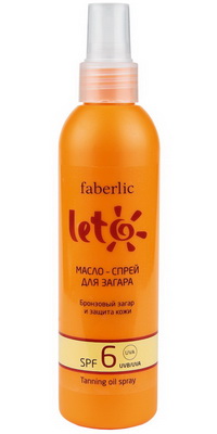 Масло-спрей для загара SPF 6 серии «Leto»