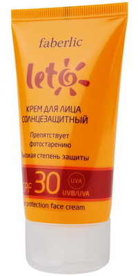 Крем для лица солнцезащитный SPF 30 серии «LETO»