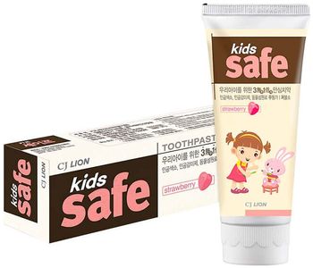 Lion Детская зубная паста Kids safe strawberry со вкусом клубники 3-12 лет 90 гр