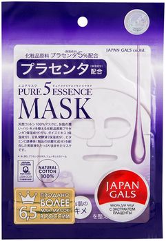 Japan Gals Маска с плацентой Pure5 Essential 1 шт