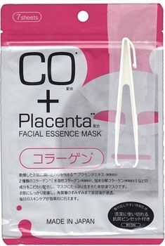 Japan Gals Маска с плацентой и коллагеном Facial Essence Mask 7 шт