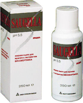 Саугелла мыло жидкое для интимной гигиены для мужчин 250мл