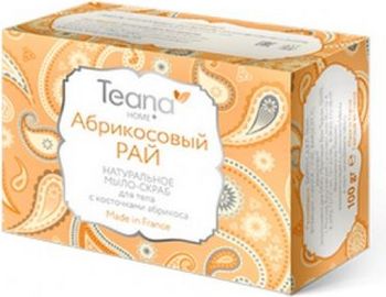 Teana/Теана АБРИКОСОВЫЙ РАЙ Натуральное мыло-скраб для лица и тела с косточками абрикоса 100 гр