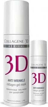 Коллаген 3Д Гель-маска для лица ANTI WRINKLE с плацентолью коррекция возрастных изменений для зрелой кожи 130 мл