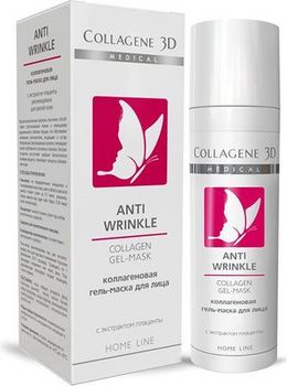 Коллаген 3Д ANTI WRINKLE Гель-маска с плацентолью 30 мл