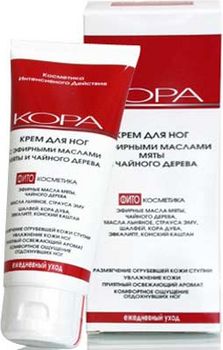 Кора Крем для ног с эфирными маслами мяты и чайного дерева 100 мл