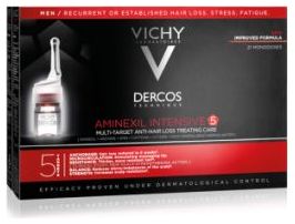 Vichy (Виши) Деркос Аминексил Интенсив 5 средство против выпадения для мужчин, ампулы 21шт.