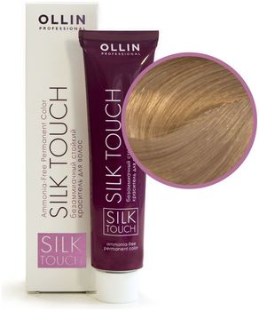Ollin Silk Touch 10/7 светлый блондин коричневый Безаммиачный стойкий краситель для волос 60мл