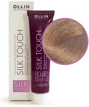 Ollin Silk Touch 10/5 светлый блондин махагоновый Безаммиачный стойкий краситель для волос 60мл