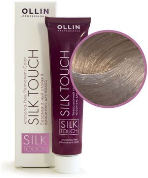 Ollin Silk Touch 10/1 светлый блондин пепельный Безаммиачный стойкий краситель для волос 60мл