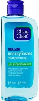 Clean&Clear Лосьон для глубокого очищения лица для чувствительной кожи 200мл
