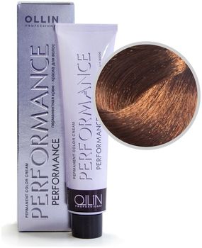 Ollin Performance 7/75 русый коричнево-махагоновый Перманентная крем-краска для волос 60мл