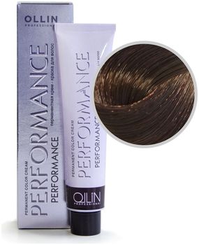 Ollin Performance 6/75 темно-русый коричнево-махагоновый Перманентная крем-краска для волос 60мл