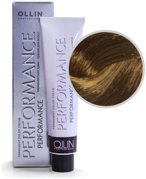 Ollin PERFORMANCE 8/73 светло-русый коричнево-золотистый Перманентная крем-краска для волос 60мл