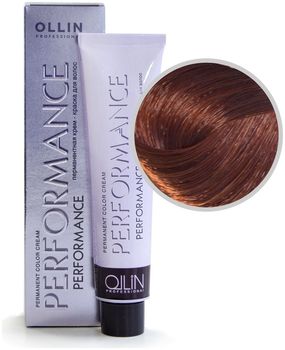 Ollin Performance 6/4 темно-русый медный Перманентная крем-краска для волос 60мл