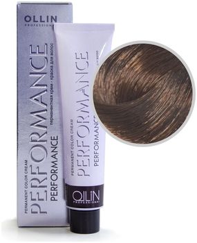 Ollin Performance 6/0 темно-русый Перманентная крем-краска для волос 60мл