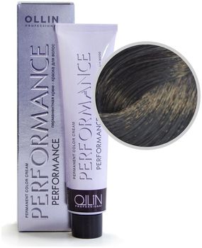 Ollin Performance 4/09 шатен прозрачно-зеленый Перманентная крем-краска для волос 60мл