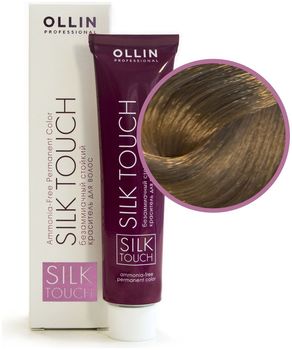 Ollin Silk Touch 8/1 светло-русый пепельный Безаммиачный стойкий краситель для волос 60мл