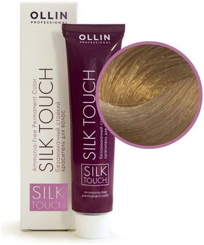 Ollin Silk Touch 9/0 блондин натуральный Безаммиачный стойкий краситель для волос 60мл