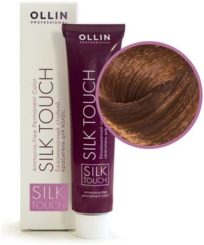 Ollin Silk Touch 7/34 русый золотисто-медный Безаммиачный стойкий краситель для волос 60мл