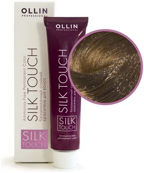 Ollin Silk Touch 7/0 русый Безаммиачный стойкий краситель для волос 60мл