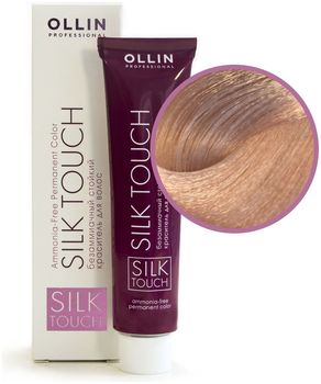 Ollin Silk Touch 9/5 блондин махагоновый Безаммиачный стойкий краситель для волос 60мл