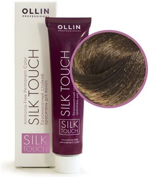 Ollin Silk Touch 6/0 темно-русый Безаммиачный стойкий краситель для волос 60мл