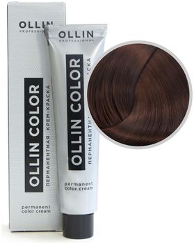 Ollin Color 7/75 русый коричнево-махагоновый Перманентная крем-краска для волос 60мл