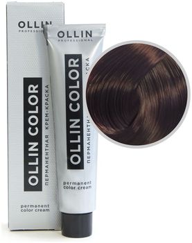 Ollin Color 4/5 шатен махагоновый Перманентная крем-краска для волос 60мл