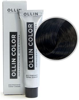Ollin Color 2/0 черный Перманентная крем-краска для волос 60мл