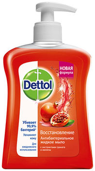 Деттол мыло жидкое антибактериальное для рук с экстрактами граната и малины 250 мл фл