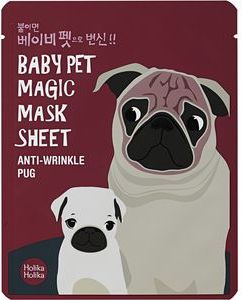 Холика Холика Baby Pet Magic Mask Sheet Тканевая маска-мордочка против морщинок Мопс 22 мл