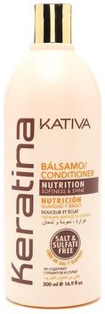 Kativa Keratina укрепляющий бальзам-кондиционер с кератином для всех типов волос 500мл