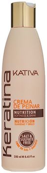 Kativa Keratina укрепляющий крем для укладки с кератином для всех типов волос 250мл