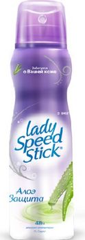 Lady Speed Stick Дезодорант-спрей Алое для чувствительной кожи 150мл