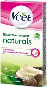 Veet Naturals полоски восковые для депиляции с маслом Ши N10