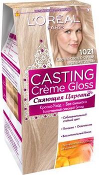 Loreal Сasting Creme Gloss краска-уход 10.21 Светло-светло русый перламутровый