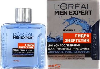 Лореаль Men Expert ГИДРА ЭНЕРГЕТИК Лосьон после бритья Антибактериальный 100мл