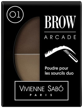 Vivienne Sabo Тени для бровей двойные/ Eyebrow shadow Duo/ Poudre pour les sourcils Duo Brow Arcade тон 01