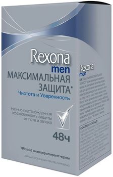 Rexona Антиперспирант-крем мужской Максимальная защита Чистота и Уверенность 45мл