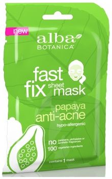 Alba Botanica Очищающая маска папайя Fast Fix Papaya Anti-Acne Sheet Mask 15г