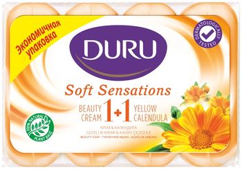 Duru Soft Sensations Мыло Календула пакет 4*90г