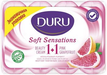 Duru Soft Sensations Мыло Грейпфрут пакет 4*90г