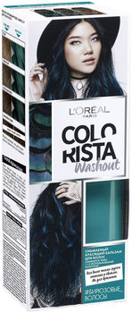 Лореаль Colorista Washout Смываемый красящий бальзам для волос Бирюзовые волосы 80мл