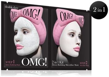 Double Dare OMG! Detox Bubbling Microfiber Mask маска двухкомпонентная для глубокого очищения и питания 2-в-1