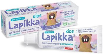 Lapikka Kids Зубная паста Молочный пудинг с кальцием 45г