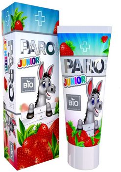 Paro Dent Bio Junior Зубная паста детская с витаминами от 3 до 11 лет клубника 50мл