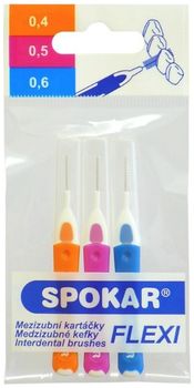 Spokar Flexi set 0,4-0,6 Набор цилиндрических ершиков с гибкой двукомпонентной ручкой 3 шт