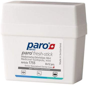 Paro Sticks Fresh Медицинские деревянные ароматизированные зубочистки, 96 шт